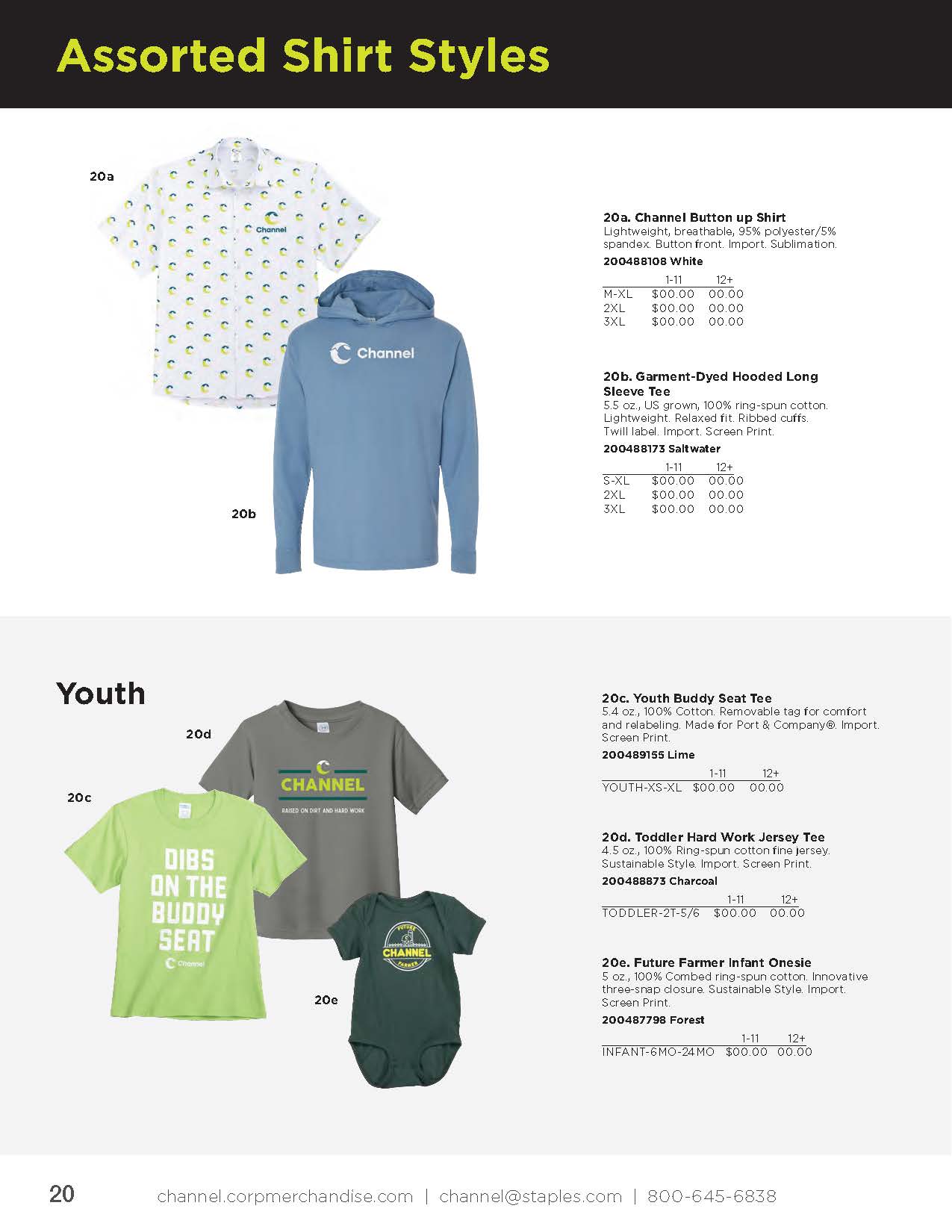 Catalog page 20 showing complete collection overview